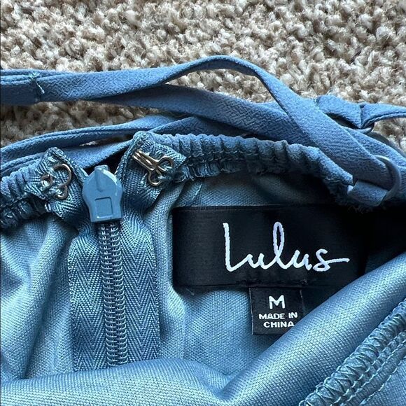 Lulu's Sky Blue Spaghetti Strap Dress - Picture 3 of 5